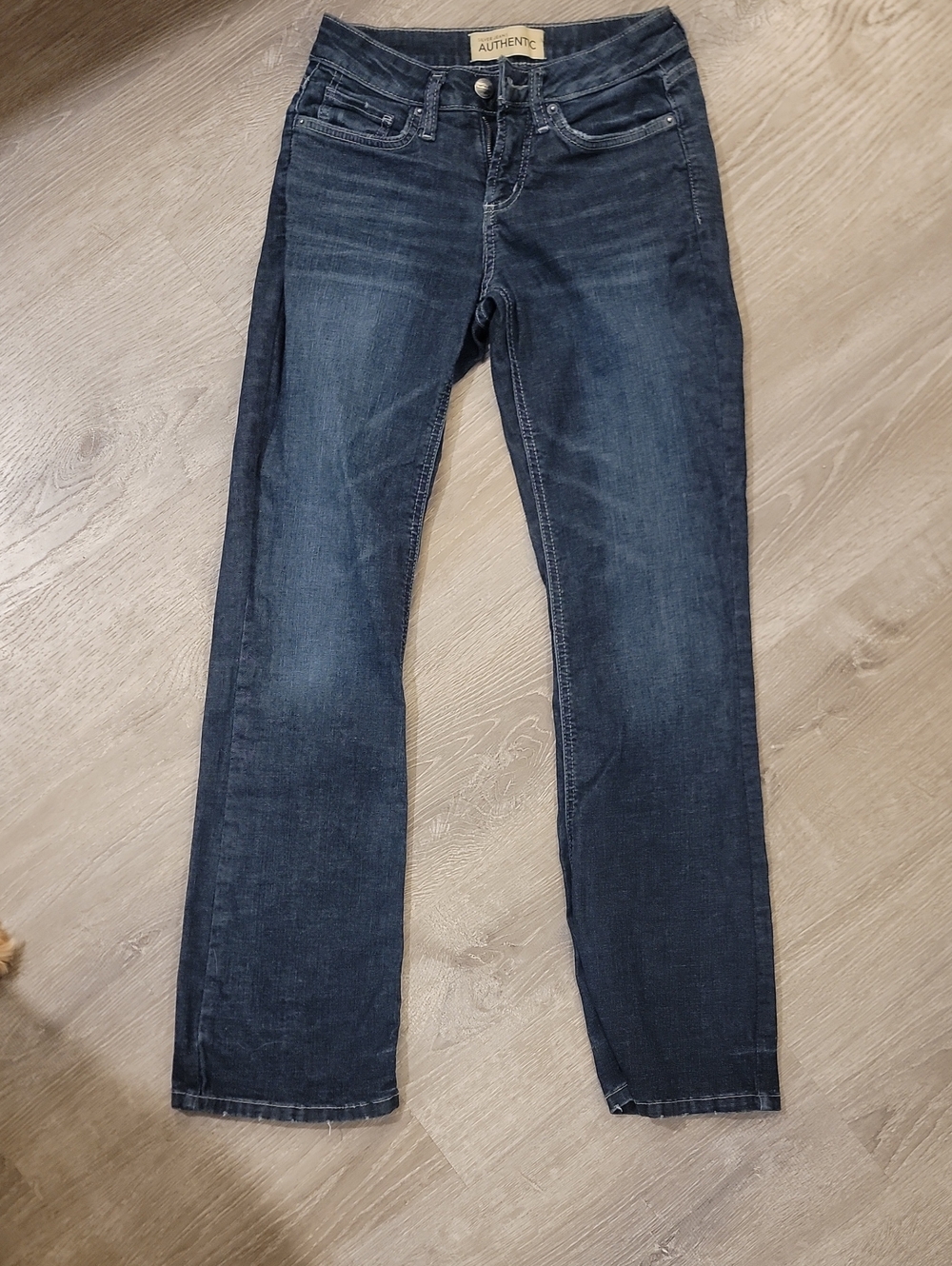 Silver Jeans Women's Dark Blue Straight Leg Jeans The Curvy Mid Boot Cut Size 4